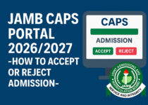 JAMB CAPS Portal 2026/2027-How To Accept Or Reject Admission