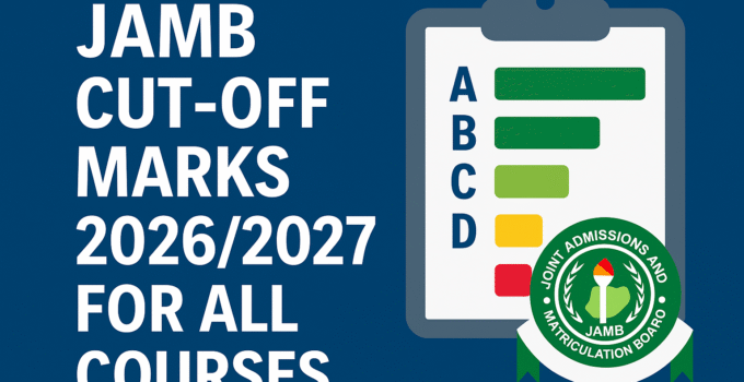 JAMB Cut-Off Mark for Entrepreneurship 2026/2027