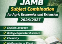 JAMB Subject Combination for Agric Economics and Extension 2026