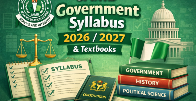 JAMB Geography Syllabus 2026/2027 & Textbooks